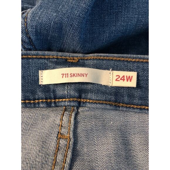 Levi's Skinny Jeans Women's Size 24W 711 Medium Wash NEW - Picture 8 of 8